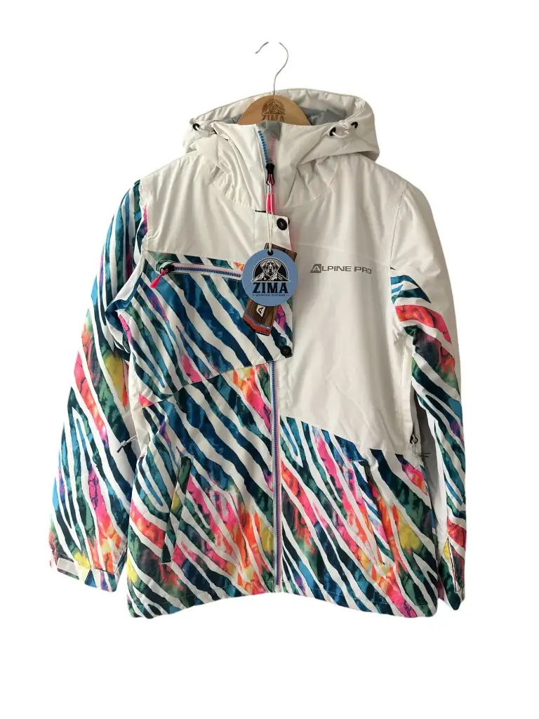 Chaqueta blanca con arcoiris mujer