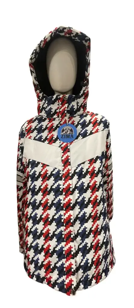 Ski Jacket - Monochrome  Chic red