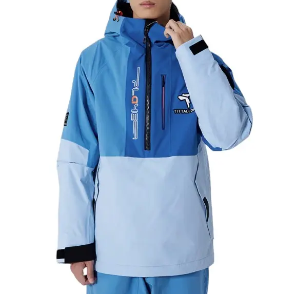 Tittallon - Unisex 4-way stretched snowboard. Ski jacket blue