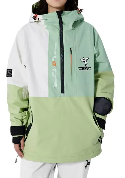 Tittallon - Unisex 4-way stretched snowboard. Ski jacket green