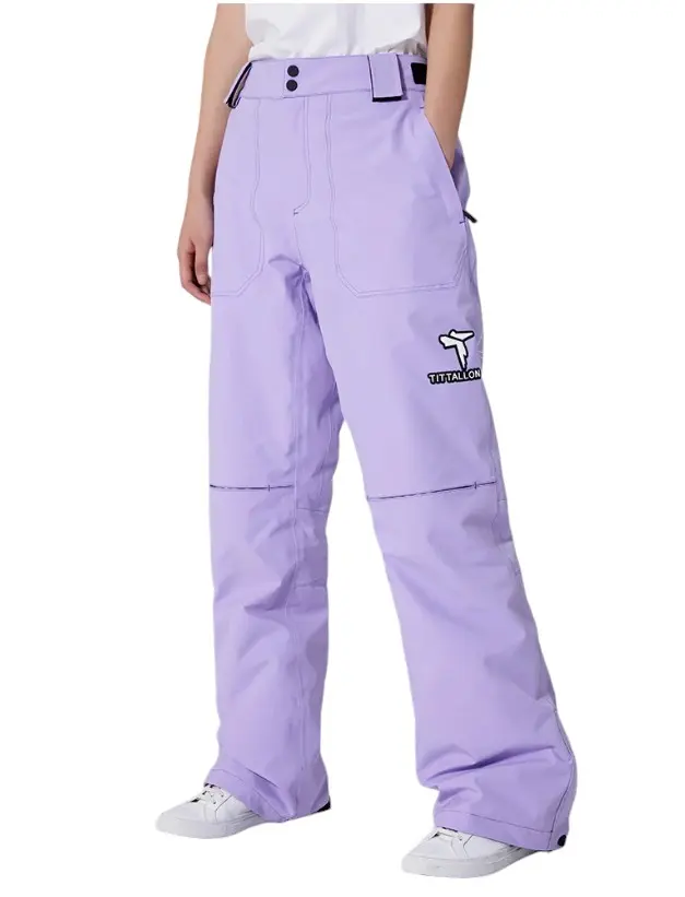 Tittallon - Unisex 4-way stretched snowboarding. Ski pants purple
