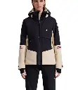 Tittallon - Women's 4-way-stretched fashion Ski jacket black & beige