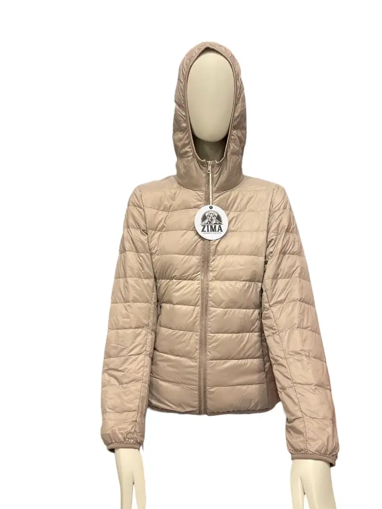 Chaqueta Zima Plumas Beige - Mujer