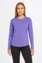 Camiseta deportiva manga larga morada