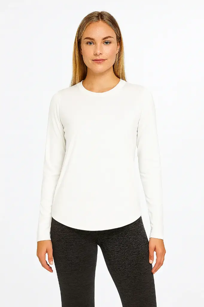 Camiseta deportiva manga larga blanca