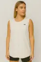 Camiseta sin mangas blanca 