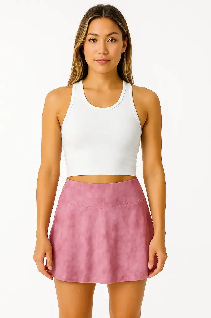 Falda tie-dye rosa