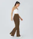 Legging flare marrón