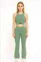 Top halter verde