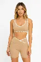 Biker cruzado beige