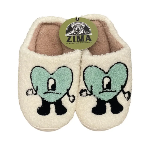 Slipper Blue Heart