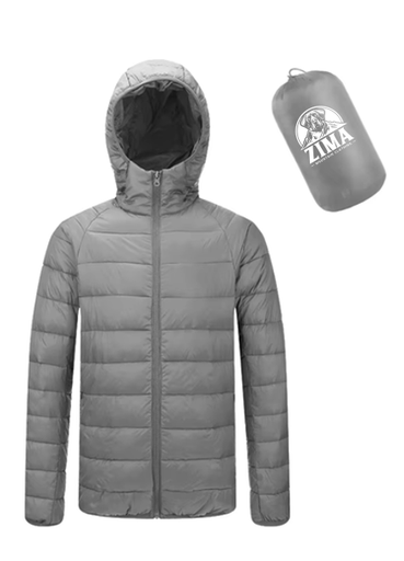 Chaqueta Zima Plumas Gris - Hombre