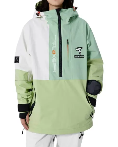 Tittallon - Unisex 4-way stretched snowboard. Ski jacket green
