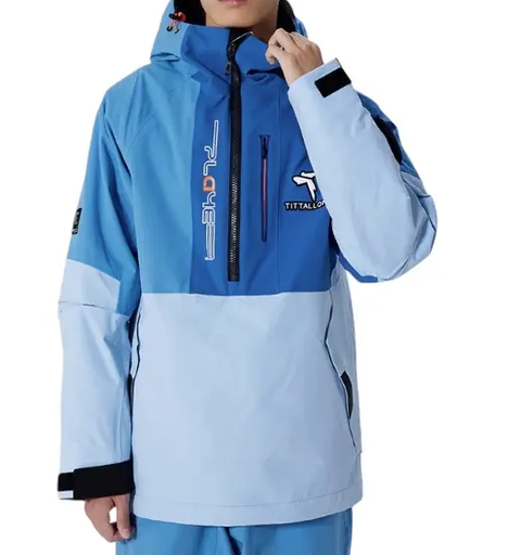 Tittallon - Unisex 4-way stretched snowboard. Ski jacket blue