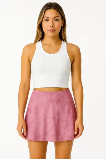 Falda tie-dye rosa