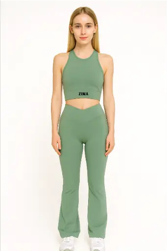 Top halter verde