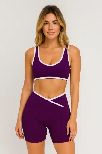 Top corte atlética vinotinto