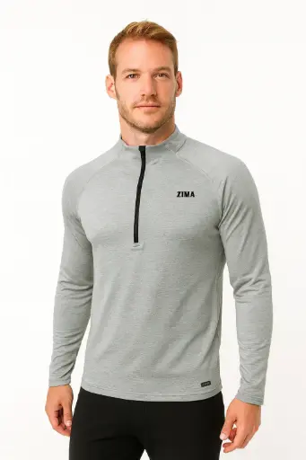 Deportiva manga larga gris 